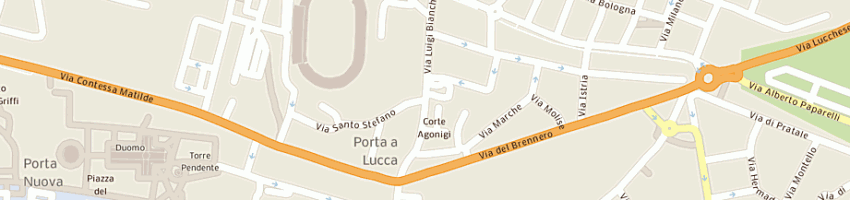 Mappa della impresa abc tende di gronchi bruna a PISA