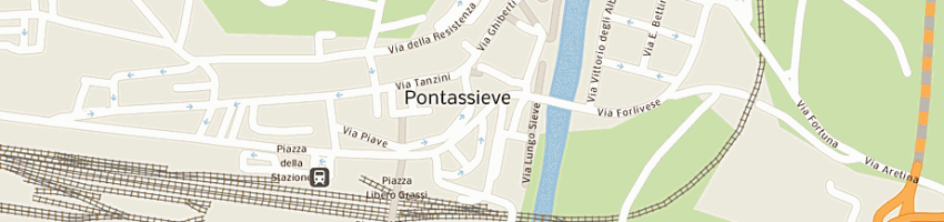 Mappa della impresa oliviero snc a PONTASSIEVE