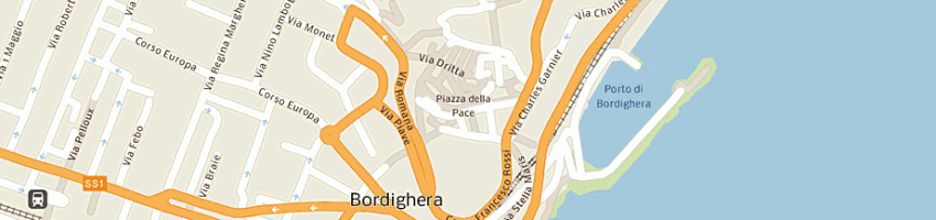 Mappa della impresa panificio pasticceria l'antico borgo a BORDIGHERA