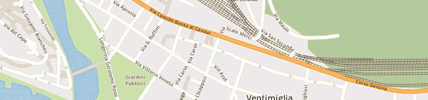 Mappa della impresa bar cuventu a VENTIMIGLIA