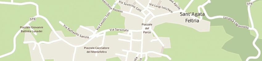 Mappa della impresa ristorante tre castagni a SANT AGATA FELTRIA