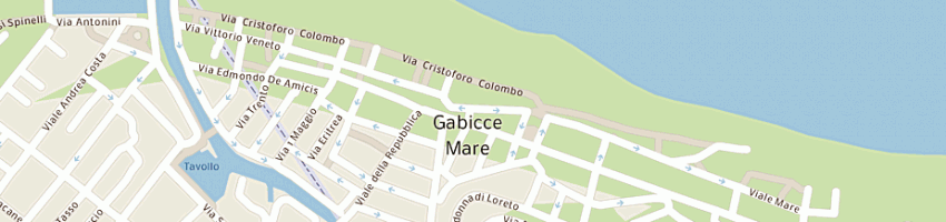 Mappa della impresa gelateria bolognese a GABICCE MARE
