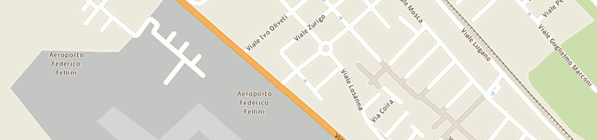 Mappa della impresa pizzeria mezza luna di brigo maria chiara a RIMINI