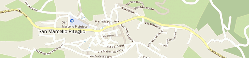 Mappa della impresa poste italiane spa a SAN MARCELLO PISTOIESE