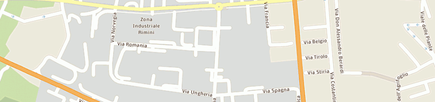 Mappa della impresa carrozzeria lunardini snc a RIMINI