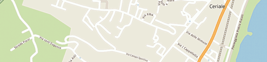 Mappa della impresa camping pineo mare village a CERIALE