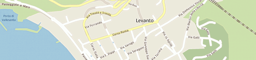 Mappa della impresa scuola elementare a LEVANTO