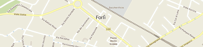 Mappa della impresa emporio dell'auto snc a FORLI 