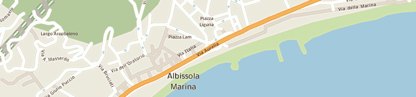 Mappa della impresa bau - bau village bagni sport snc a ALBISSOLA MARINA