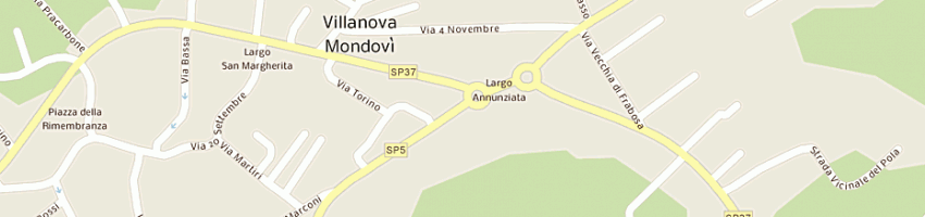 Mappa della impresa residence delle fonti srl a VILLANOVA MONDOVI 
