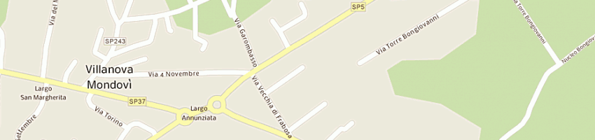 Mappa della impresa bruno gomme sas a VILLANOVA MONDOVI 