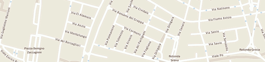 Mappa della impresa camerani maurizio a RAVENNA