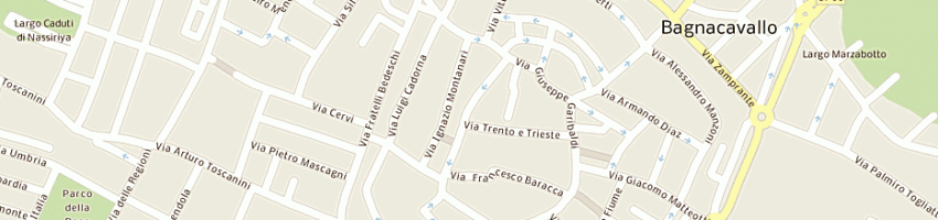Mappa della impresa tintori antonella a BAGNACAVALLO