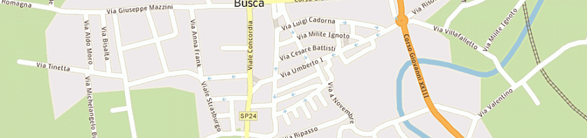 Mappa della impresa farmacia abrate a BUSCA