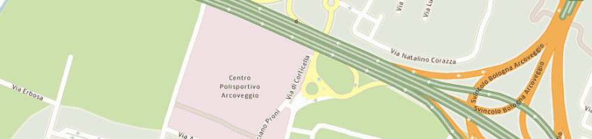 Mappa della impresa centro nuoto uisp arcoveggio a BOLOGNA