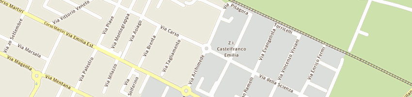 Mappa della impresa service line srl a CASTELFRANCO EMILIA