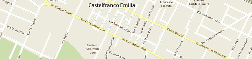 Mappa della impresa macelleria equina di mazzoli enzo a CASTELFRANCO EMILIA