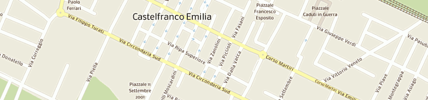 Mappa della impresa felicity di panini angela a CASTELFRANCO EMILIA