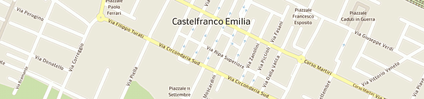 Mappa della impresa pizzeria rustico medioevo a CASTELFRANCO EMILIA