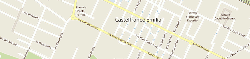 Mappa della impresa basso raffaella a CASTELFRANCO EMILIA