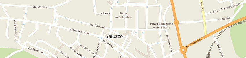 Mappa della impresa erbalpina a SALUZZO