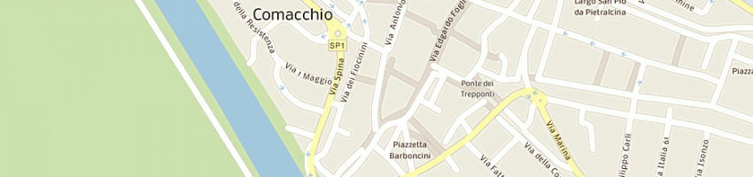 Mappa della impresa agenzia delle entrate a COMACCHIO