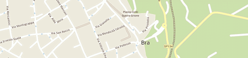 Mappa della impresa badellino giovanni snc ristorante albergo a BRA