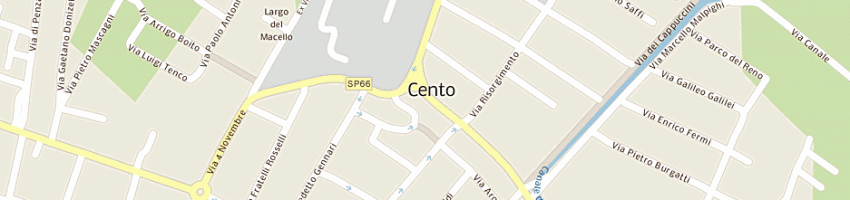 Mappa della impresa carabinieri a CENTO