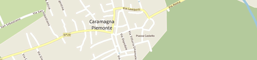 Mappa della impresa trattoria d'asti a CARAMAGNA PIEMONTE