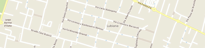 Mappa della impresa lubiana market snc a PARMA