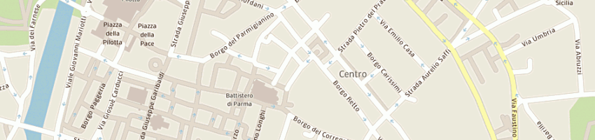Mappa della impresa parrocchia della cattedrale a PARMA