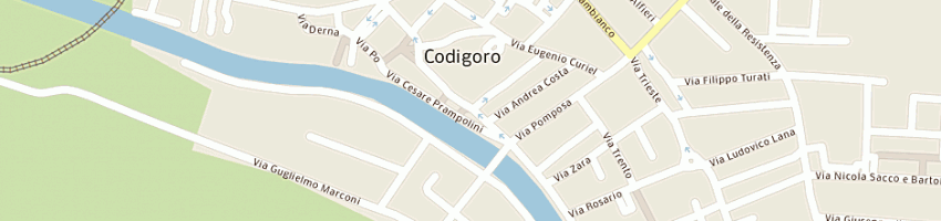 Mappa della impresa la meridiana spa a CODIGORO