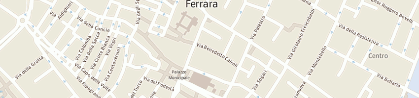 Mappa della impresa cts centro turistico studentesco a FERRARA