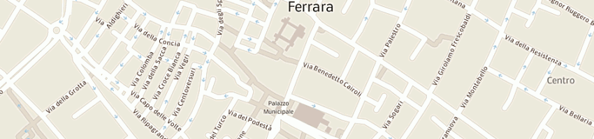 Mappa della impresa cartoleria sociale industrie grafiche a FERRARA