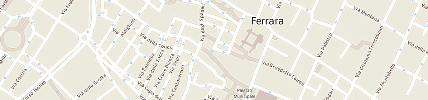 Mappa della impresa croce azzurra veterinaria srl a FERRARA