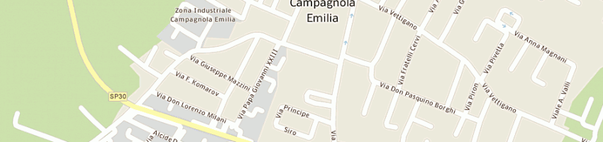 Mappa della impresa diana 2 (srl) a CAMPAGNOLA EMILIA
