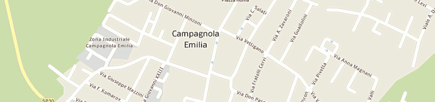 Mappa della impresa cartolibreria claudia di tirelli claudia a CAMPAGNOLA EMILIA