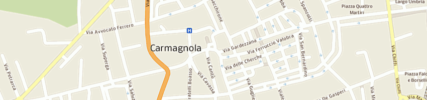 Mappa della impresa caraccio maurizio a CARMAGNOLA