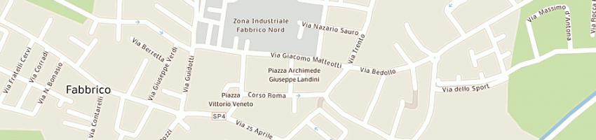 Mappa della impresa pizzeria la piazzetta (snc) a FABBRICO