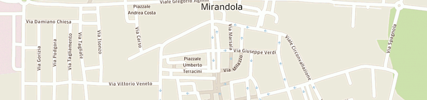 Mappa della impresa fincredit centro servizi srl a MIRANDOLA