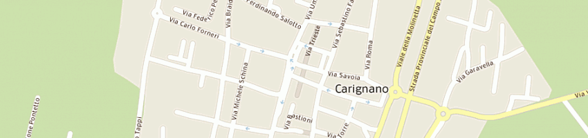 Mappa della impresa bar baraonda cafe' a CARIGNANO
