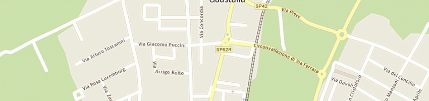 Mappa della impresa stazione di servizio agip a GUASTALLA
