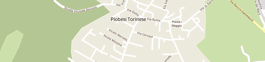 Mappa della impresa poste italiane a PIOBESI TORINESE
