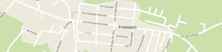 Mappa della impresa ristorante bar bellini di nubioli tiziana a FROSSASCO