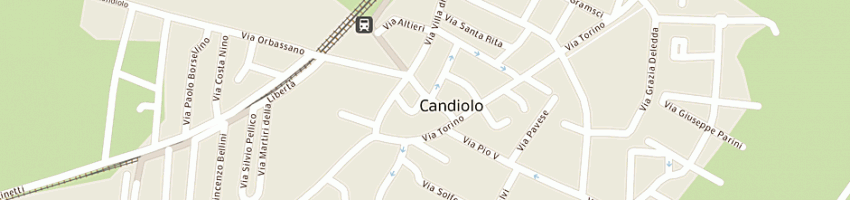 Mappa della impresa autoscuola arcobaleno a CANDIOLO