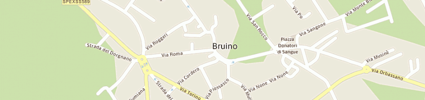 Mappa della impresa polizia municipale a BRUINO