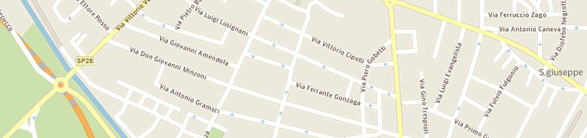 Mappa della impresa savarino agostino giuseppe a PIACENZA