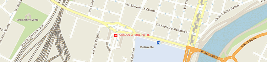 Mappa della impresa ristorante mediterraneo sas di vicario carolina e c a TORINO