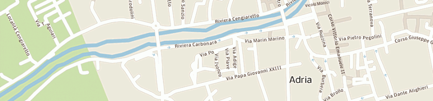 Mappa della impresa agenzia interregionale per il fiume po a ADRIA