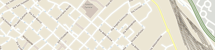 Mappa della impresa trattoria pizzeria al farnese sas a PIACENZA